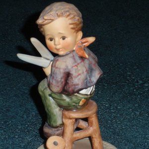 "Little Tailor" Goebel Hummel Figurine #308 TMK6 - Little Boy With BIG Scissors!